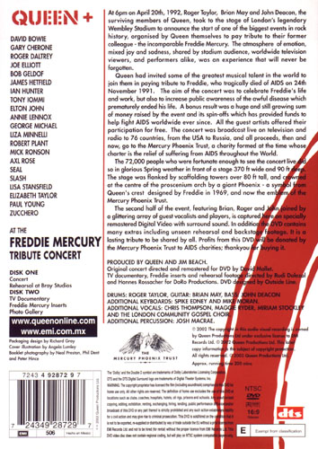 DVD Freddie Mercury Tribute Concert